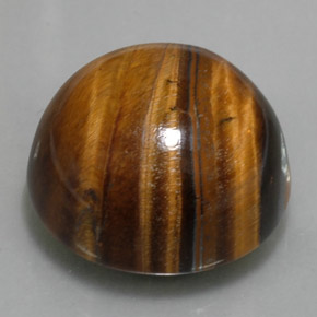 Натуральный коричневый tiger's eye 36,96 карата огранка круг, непрозрачный