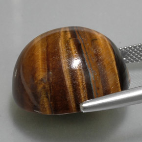 Натуральный коричневый tiger's eye 36,96 карата огранка круг, непрозрачный