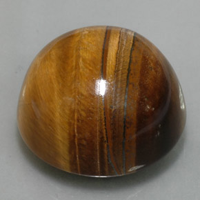 Натуральный коричневый tiger's eye 36,05 карата огранка круг, непрозрачный