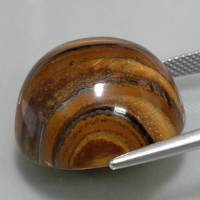 Натуральный коричневый tiger's eye 39,11 карата огранка круг, непрозрачный