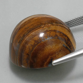 Натуральный коричневый tiger's eye 36,56 карата огранка круг, непрозрачный