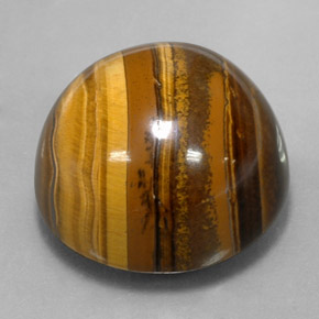 Натуральный коричневый tiger's eye 37,72 карата огранка круг, непрозрачный