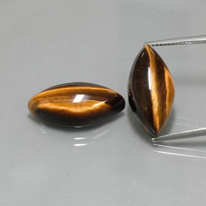 Натуральный коричневый tiger's eye  карата маркиз, непрозрачный