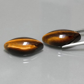 Натуральный коричневый tiger's eye  карата маркиз, непрозрачный