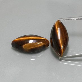 Натуральный коричневый tiger's eye  карата маркиз, непрозрачный