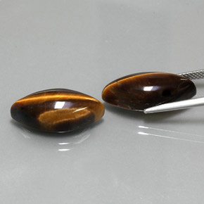 Натуральный коричневый tiger's eye  карата маркиз, непрозрачный