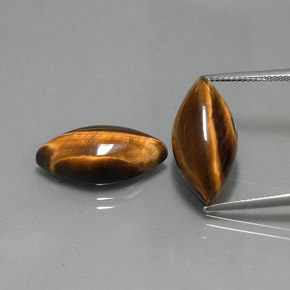 Натуральный коричневый tiger's eye  карата маркиз, непрозрачный