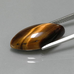 9.18 карата, натуральный Золотисто-коричневый Тигровый глаз, Маркиза, Непрозрачный
