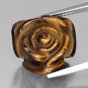 Натуральный коричневый tiger's eye 12,35 карата необычная форма, непрозрачный