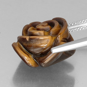 Натуральный коричневый tiger's eye 11,73 карата необычная форма, непрозрачный