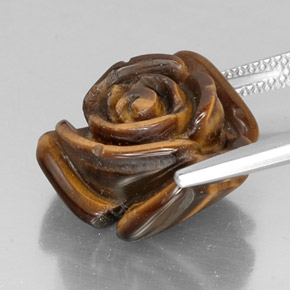 Натуральный коричневый tiger's eye 11,87 карата необычная форма, непрозрачный