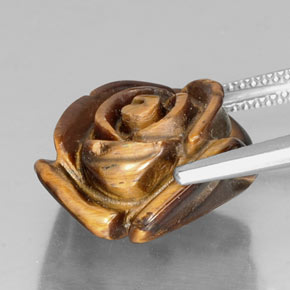 Натуральный коричневый tiger's eye 12,80 карата необычная форма, непрозрачный