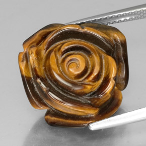 Натуральный коричневый tiger's eye 13,91 карата необычная форма, непрозрачный