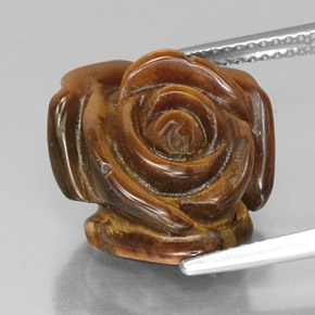 Натуральный коричневый tiger's eye 11,50 карата необычная форма, непрозрачный