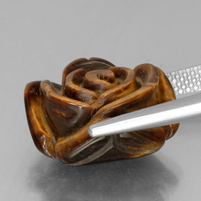 Натуральный коричневый tiger's eye 12,84 карата необычная форма, непрозрачный