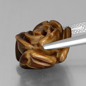 Натуральный коричневый tiger's eye 11,53 карата необычная форма, непрозрачный
