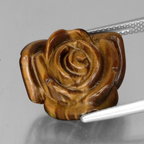 Натуральный коричневый tiger's eye 12,82 карата необычная форма, непрозрачный