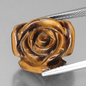 Натуральный коричневый tiger's eye 12,07 карата необычная форма, непрозрачный