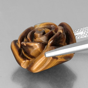 Натуральный коричневый tiger's eye 12,07 карата необычная форма, непрозрачный