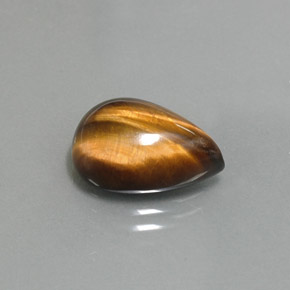 Натуральный коричневый tiger's eye 5,67 карата форма груши, непрозрачный