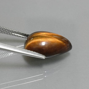 Натуральный коричневый tiger's eye 5,67 карата форма груши, непрозрачный
