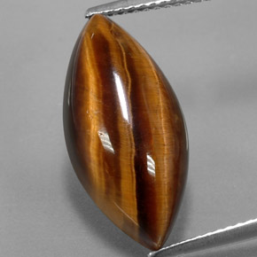 Натуральный коричневый tiger's eye 8,51 карата маркиз, непрозрачный