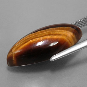 Натуральный коричневый tiger's eye 8,51 карата маркиз, непрозрачный