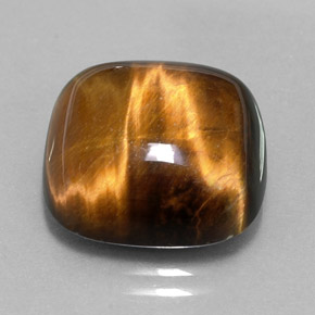 Натуральный коричневый tiger's eye 13,38 карата подушка крой, непрозрачный