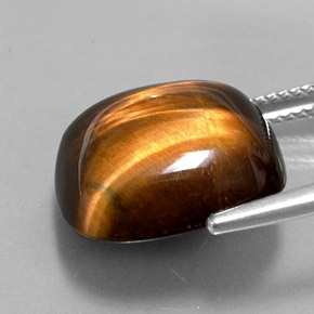 Натуральный коричневый tiger's eye 13,38 карата подушка крой, непрозрачный