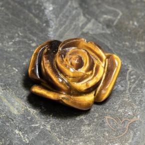 Натуральный коричневый tiger's eye 10,21 карата цветочная огранка, непрозрачный