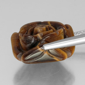 12.46 карата, натуральный Золотисто-коричневый Тигровый глаз, Необычная форма, Непрозрачный