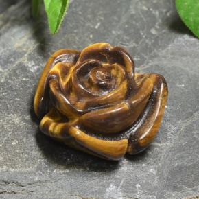 Натуральный коричневый tiger's eye 11,12 карата цветочная огранка, непрозрачный