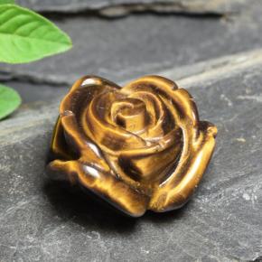 Натуральный коричневый tiger's eye 11,54 карата цветочная огранка, непрозрачный