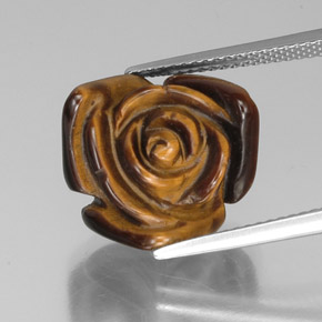 Натуральный коричневый tiger's eye 9,94 карата необычная форма, непрозрачный
