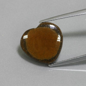 Натуральный коричневый tiger's eye 7,51 карата форма сердца, непрозрачный