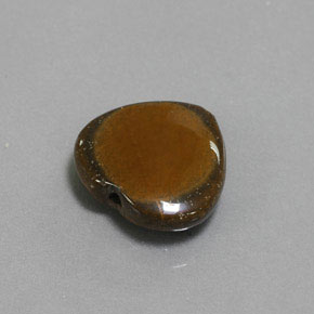 Натуральный коричневый tiger's eye 7,51 карата форма сердца, непрозрачный