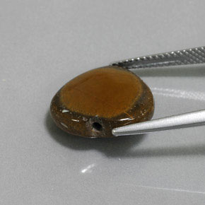 Натуральный коричневый tiger's eye 7,51 карата форма сердца, непрозрачный