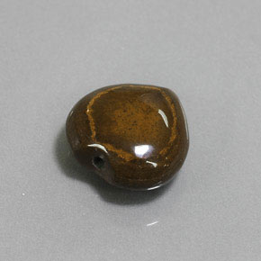 Натуральный коричневый tiger's eye 9,02 карата форма сердца, непрозрачный