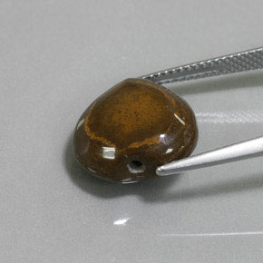 Натуральный коричневый tiger's eye 9,02 карата форма сердца, непрозрачный