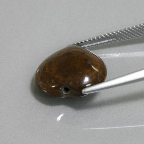 8.40 карата, натуральный Золотисто-коричневый Тигровый глаз, Форма сердца, Непрозрачный