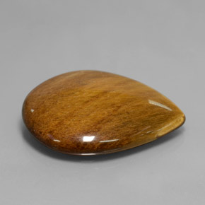 Натуральный коричневый tiger's eye 30,37 карата форма груши, непрозрачный