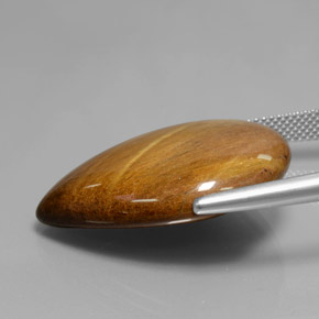 Натуральный коричневый tiger's eye 30,37 карата форма груши, непрозрачный