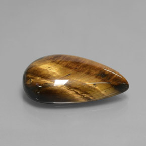 Натуральный коричневый tiger's eye 12,18 карата форма груши, непрозрачный