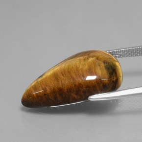Натуральный коричневый tiger's eye 12,18 карата форма груши, непрозрачный