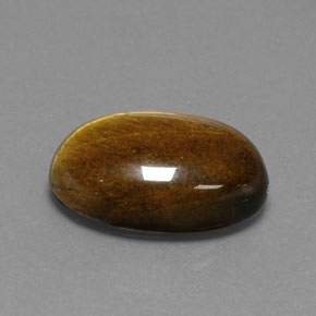 Натуральный коричневый tiger's eye 18,74 карата огранка овал, непрозрачный
