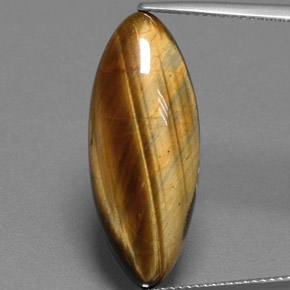 Натуральный коричневый tiger's eye 14,53 карата маркиз, непрозрачный