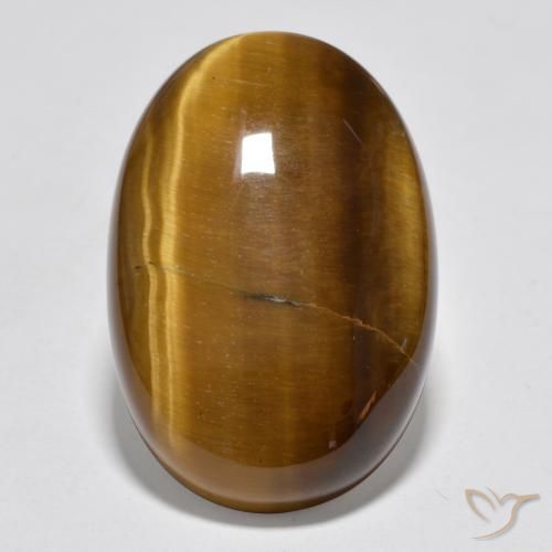 20.45ct Натуральный Коричневый Тигриный Глаз, Овал, Непрозрачный