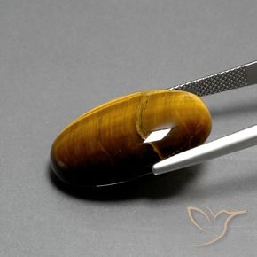 21.02 карата, натуральный Коричневый Тигровый глаз, Овал, Непрозрачный