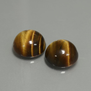 Натуральный коричневый tiger's eye  карата огранка круг, непрозрачный