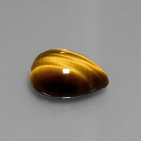 Натуральный коричневый tiger's eye 5,05 карата форма груши, непрозрачный